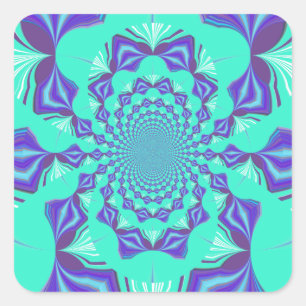 Precious blue square sticker