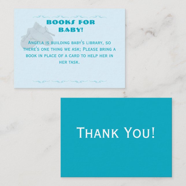 Precious Bundle Boy Baby Shower  Enclosure Card (Front/Back)