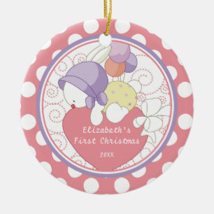 Precious Bunny Baby's First Christmas Ornament