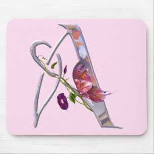 Precious Butterfly Initial A Mouse Mat