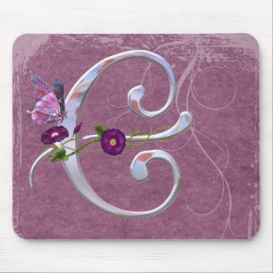 Precious Butterfly Initial C Mouse Mat