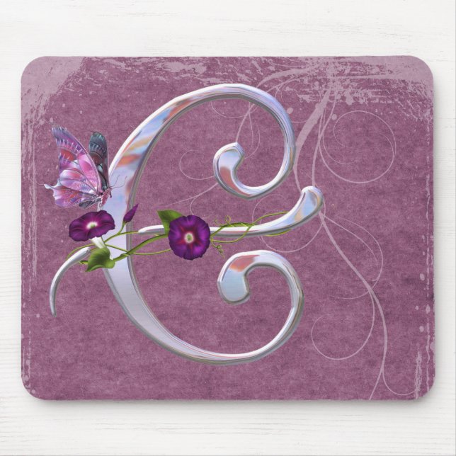 Precious Butterfly Initial C Mouse Mat (Front)