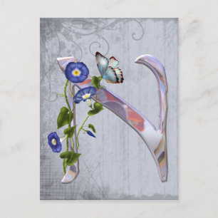 Precious Butterfly Initial N Postcard