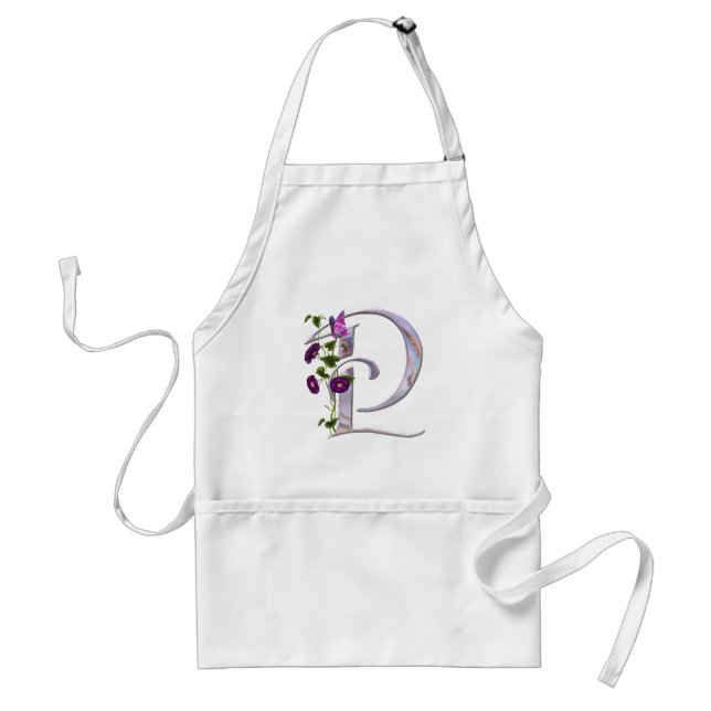 Precious Butterfly Initial P Standard Apron (Front)