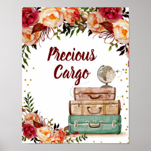 Precious Cargo Sign Travel Bridal Shower Poster