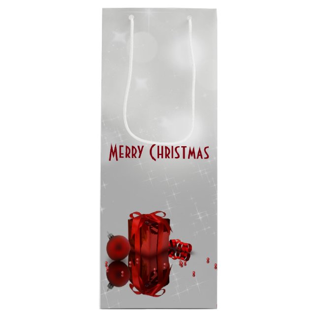 Precious Christmas Present Professional Wine Gift Bag (Front)