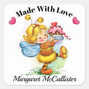 Precious Cupcake Girl Kitchen Sticker