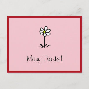 Precious Daisy Many Thanks Personalised Card