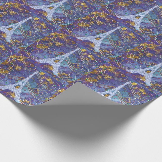 Precious Eiffel Tower Wrapping Paper (Corner)