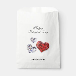 Precious Elegant Diamond Hearts Favour Bags