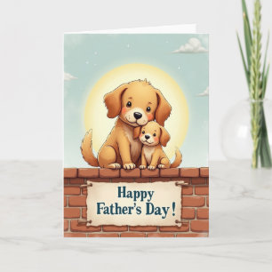 Precious Fathers Day Pups Card