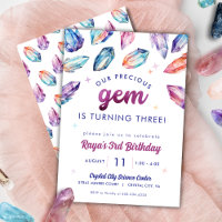 Precious Gem Girls 3rd Birthday Crystals