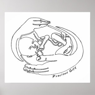Precious Gift One Line Design Poster