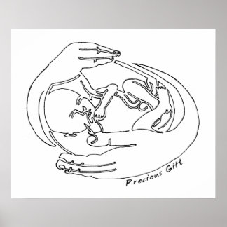 Precious Gift One Line Design Poster