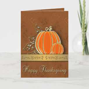 Precious Gold Thanksgiving Pumpkin Leaves Holiday 