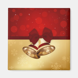 Precious Golden Christmas Bells Magnet
