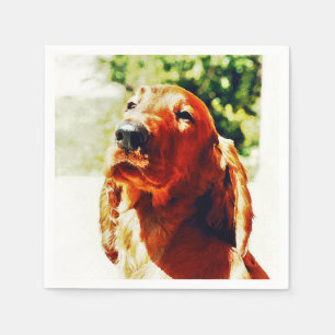 Precious Irish Setter Puppy Napkin