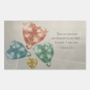 Precious Jewels Scripture Rectangular Sticker