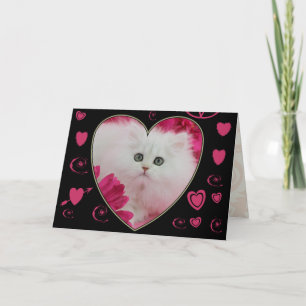 Precious Kittens Cats Valentines Day Holiday Card