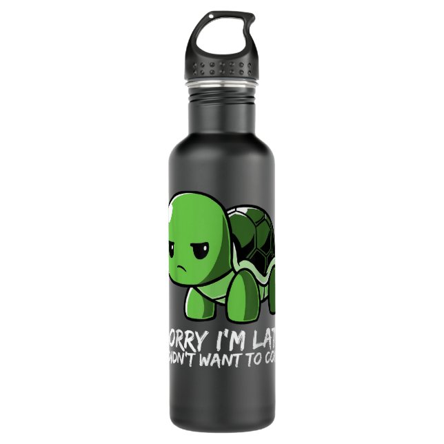 Precious Life Cute Turtle Funny 710 Ml Water Bottle (Front)