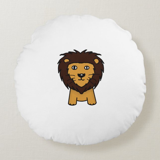 Precious Little One - Round Lion Pilow Cushion (Front)