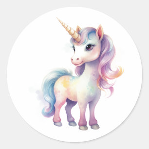 Precious Majestic Unicorn, Gift for Girls Classic Round Sticker