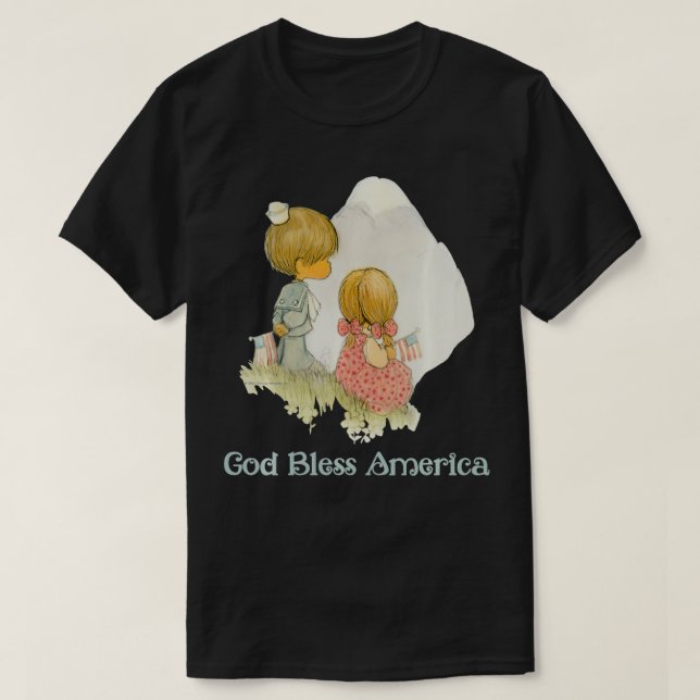 Precious Moments God Bless America  T-Shirt (Design Front)