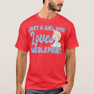 Precious Moments Just a Girl Who Loves Needlepoint T-Shirt