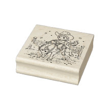 Precious Moments Rodeo Rubber Stamp