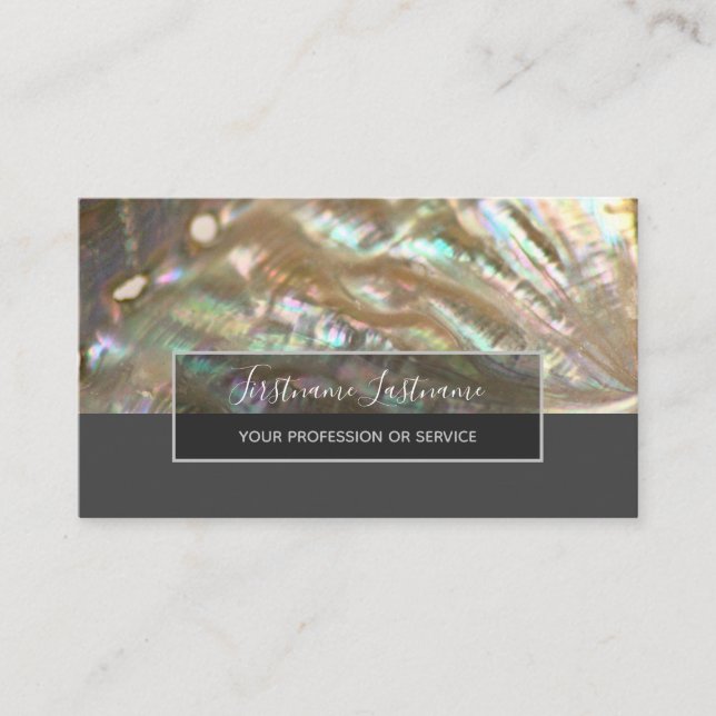 Precious mother of pearl luxury jewellery gifts business card (Front)