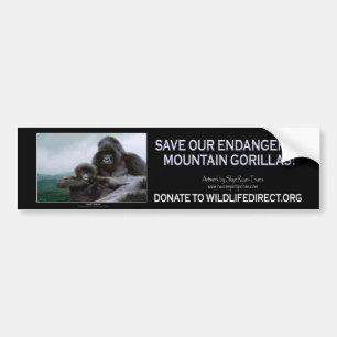 "PRECIOUS" Mountain Gorillas Bumper Sticker