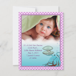 Precious Pearl Baby Girl Announcement