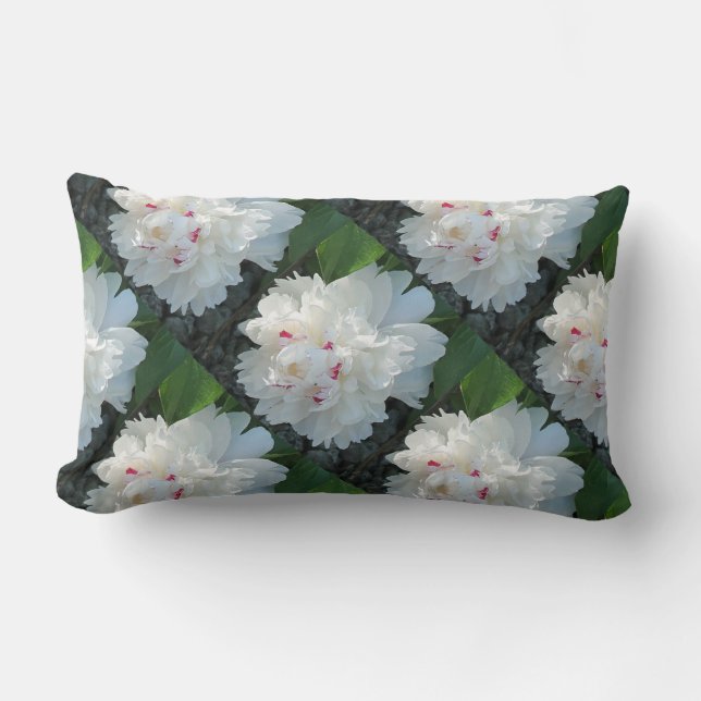 Precious Peony Lumbar Pillow (Front)