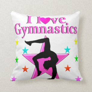 PRECIOUS PINK I LOVE GYMNASTICS DESIGN CUSHION
