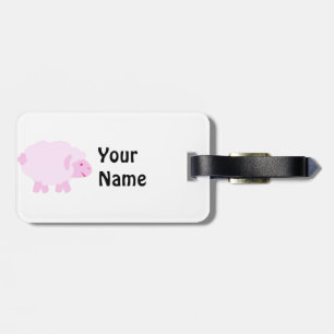 Precious Pink Little Lamb Luggage Tag