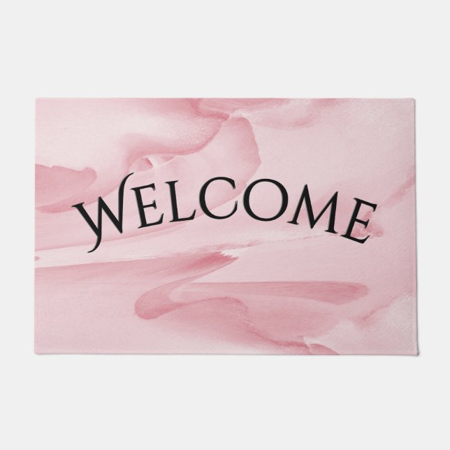 Precious Pink Welcome Doormat (Front)