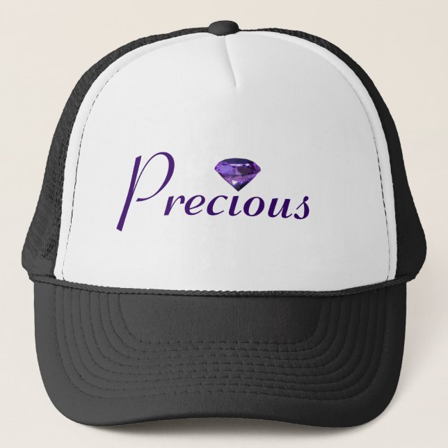 Precious   Purple, Violet Gem Trucker Hat (Front)