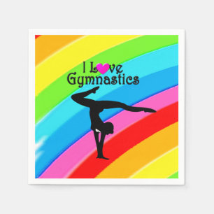 PRECIOUS RAINBOW I LOVED GYMNASTICS NAPKINS