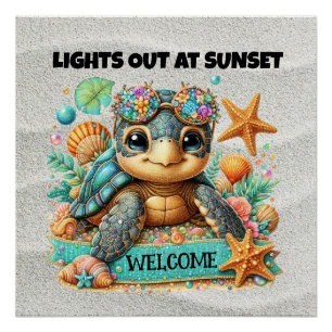 Precious Sea Turtle Theme  Poster