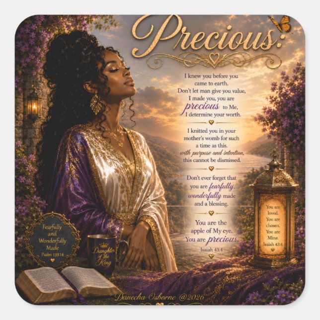 Precious Square Sticker (Front)