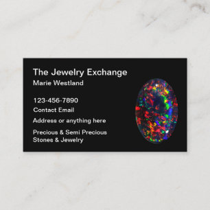Precious Stone Jeweller Jewellery Theme Business C Business Card