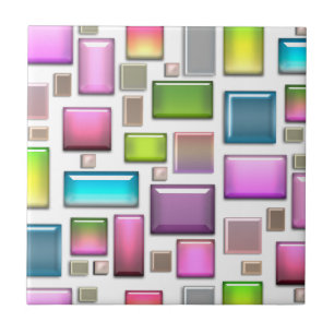 Precious stones and mother of pearl tile