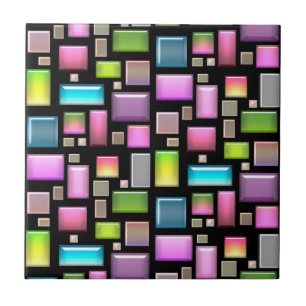 Precious stones and mother of pearl  tile