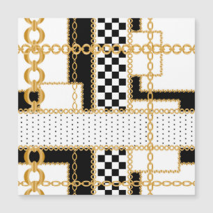 Precious stones, gold chains, seamless pattern.
