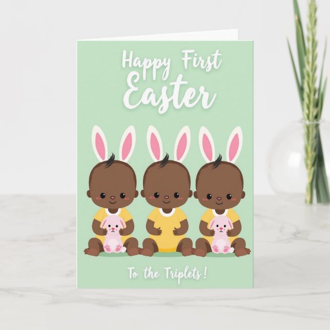 Precious Triplets Celebration Card (Front)