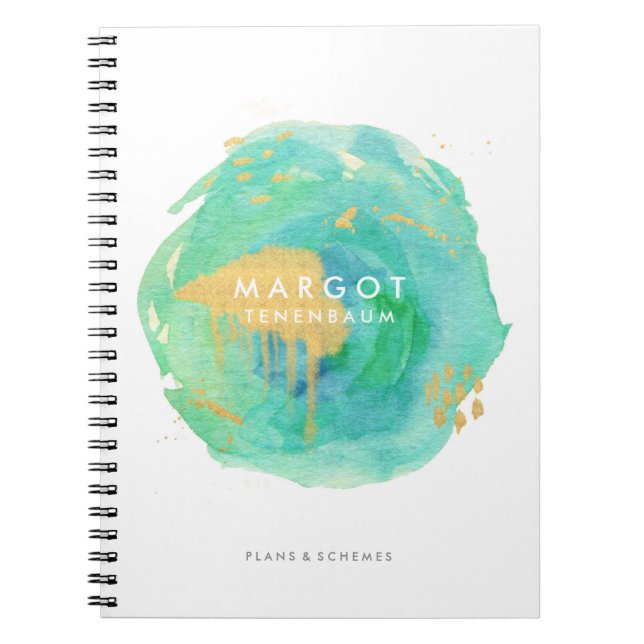 Precious Watercolor Custom Notebook (Front)