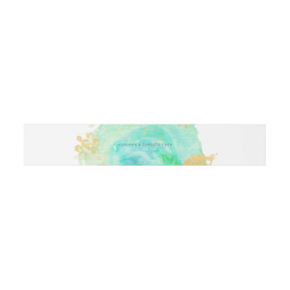 Precious Watercolor Envelope Belly band Invitation Belly Band