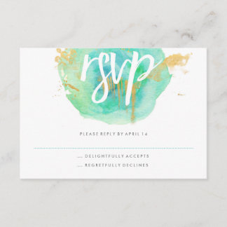 Precious Watercolor RSVP card