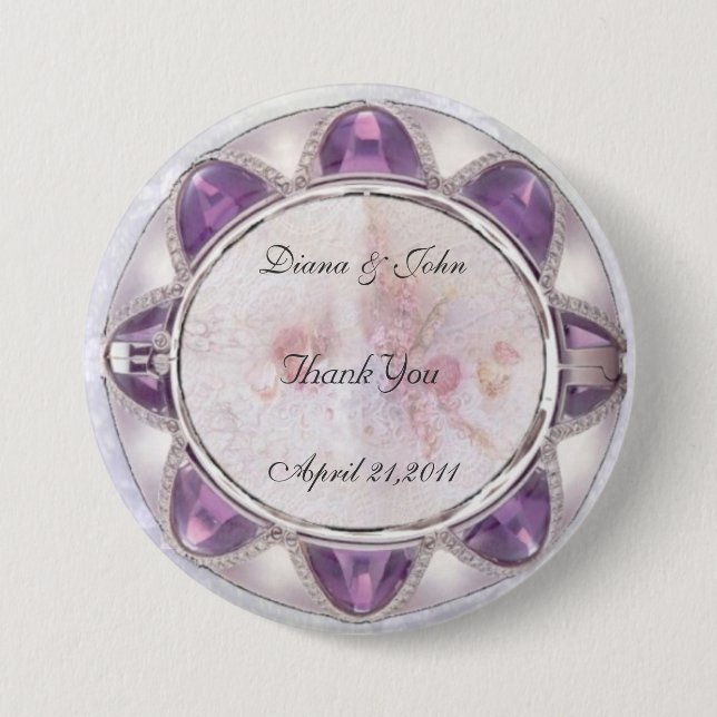 Precious Wedding 7.5 Cm Round Badge (Front)