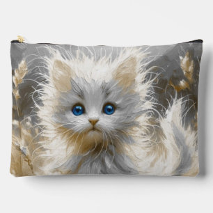 Precious White Kitten Accessory Pouch